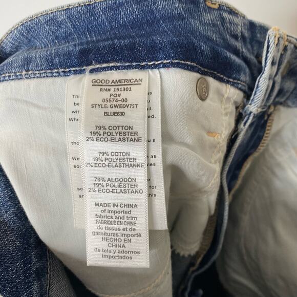GOOD AMERICAN Good Waist Extreme Deep V Jeans - Picture 6 of 9